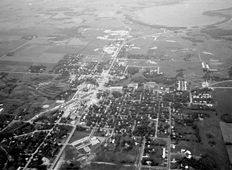Aerial view, Pelican Rapids Minnesota, 1973