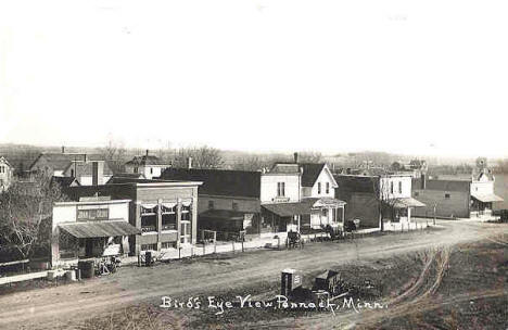 Birds eye view, Pennock Minnesota, 1908