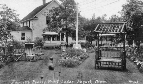 Fawcett's Breezy Point Lodge, Pequot Minnesota, 1930's