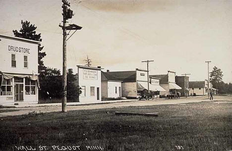 Wall Street, Pequot Lakes Minnesota, 1910