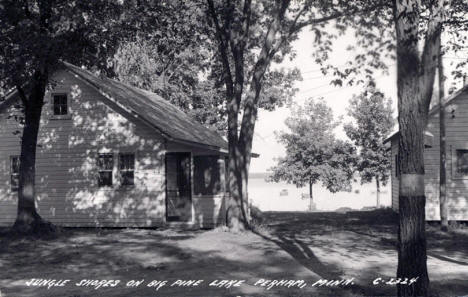 Jungle Shores on Big Pine Lake, Perham Minnesota, 1940's