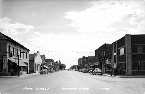 Main Street, Perham Perham Minnesota, 1955