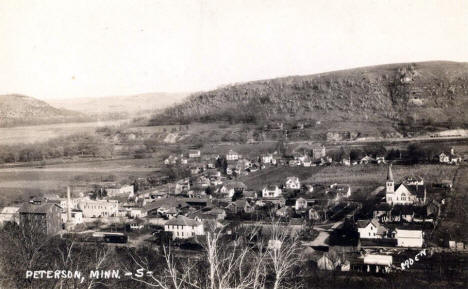 Birds eye view, Peterson Minnesota, 1930's