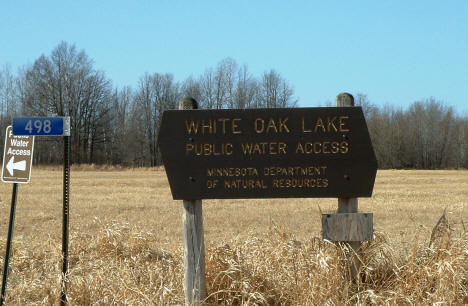 White Oak Lake Public Access sign, Zemple Minnesota, 2003