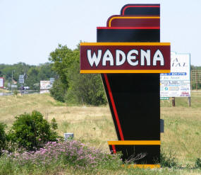 Wadena Minnesota highway sign