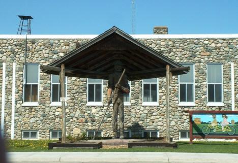Lumberjack Sculpture in front of Bigfork City Hall, 2003
