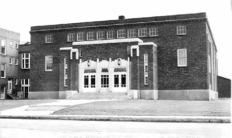 High School auditorium, Pine City Minnesota, 1944
