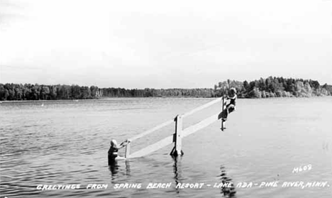 Spring Beach Resort, north of Pine River Minnesota, 1952