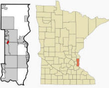 Location of Pine Springs, Minnesota