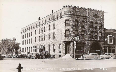 Calumet Hotel, Pipestone Minnesota, 1930's?