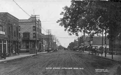 Olive Street, Pipestone Minnesota, 1911