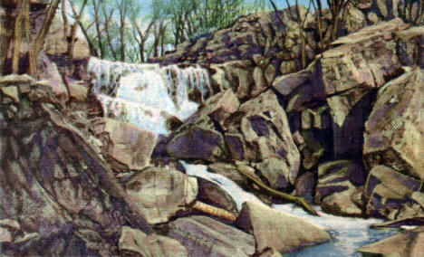 Winnewissa Falls in Pipestone National Monument Park, Pipestone MN, 1951