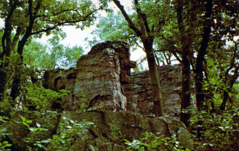 Old Stone Face of Leaping Rock, Pipestone National Monument, 1973