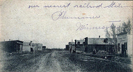 Street scene, Plummer Minnesota, 1908