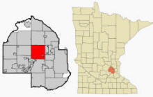 Location of Plymouth Minnesota