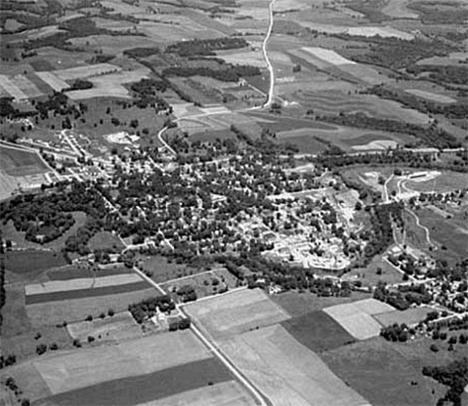 Aerial view, Preston Minnesota, 1972