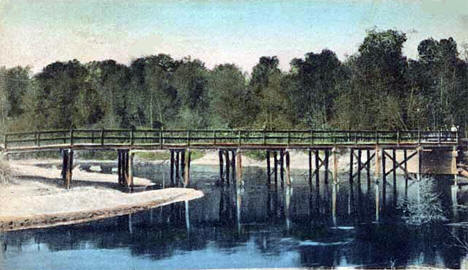 Wagon bridge across Rum River, near Princeton Minnesota, 1912