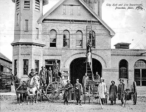 City Hall and Fire Department, Princeton Minnesota, 1916