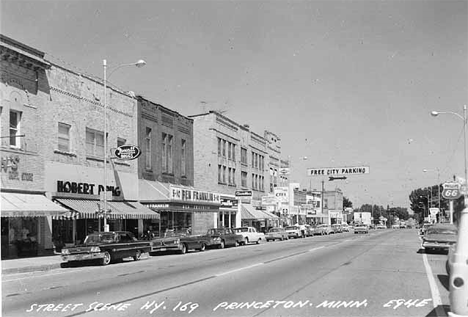 Street scene (Highway 169), Princeton Minnesota, 1960