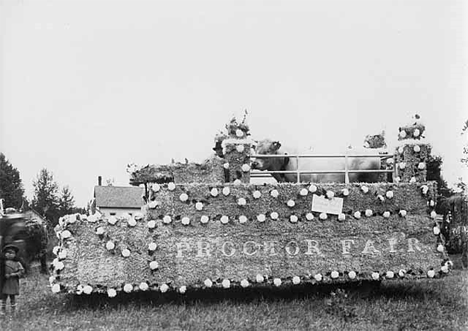 Parade float promoting the Proctor fair, 1930