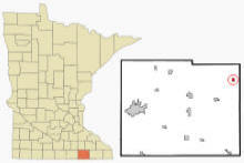 Location of Racine, Minnesota