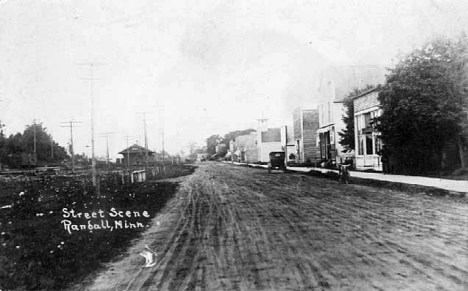 Street Scene, Randall Minnesota, 1915