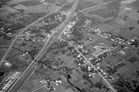 Aerial view, Randall Minnesota, 1973