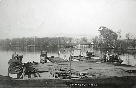 River scene, Ranier Minnesota, 1915