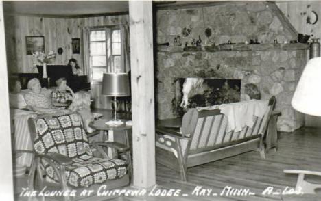 The Lounge at Chippewa Lodge, Ray Minnesota, 1940's