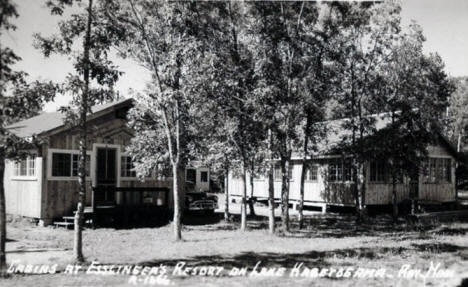 Cabin at Esslinger's Resort on Lake Kabetogama, Ray Minnesota, 1953