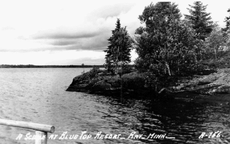 Scene at Blue Top Resort, Ray Minnesota, 1940's