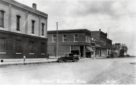 Main Street, Raymond Minnesota, 1920's