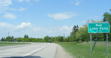 Entering Red Lake Falls Minnesota on State Highway 32, 2008