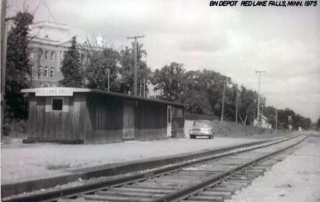 Burlington Northern Railroad Depot, Red Lake Falls Minnesota, 1975