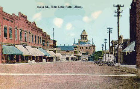 Main Street, Red Lake Falls Minnesota, 1912