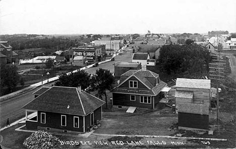 Birds eye view, Red Lake Falls Minnesota, 1912