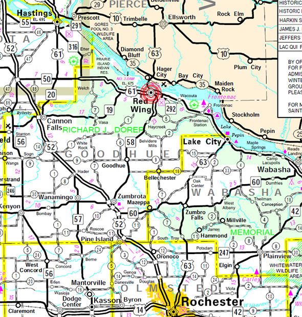 Red Wing Minnesota Map Guide To Red Wing Minnesota