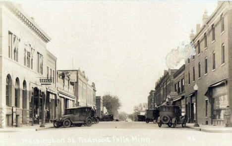 Street scene, Redwood Falls Minnesota, 1920's