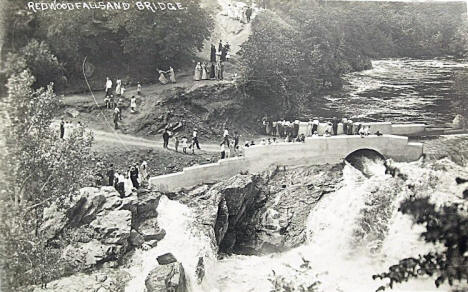 Redwood Falls and Bridge, Redwood Falls Minnesota, 1910's