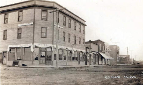 Street scene, Remer Minnesota, 1918