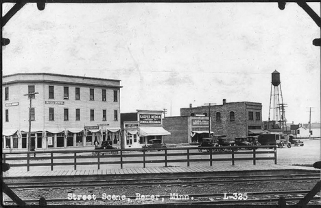 Street scene, Remer Minnesota, 1920's