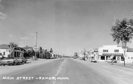 Main Street, Remer Minnesota, 1960's