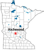 Location of Richmond Minnesota
