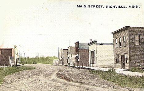 Main Street, Richville Minnesota, 1909