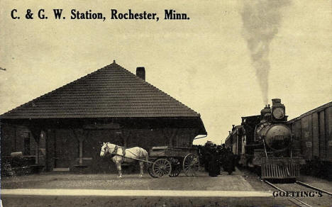 C. & G.W. Passenger Station, Rochester Minnesota, 1910's?