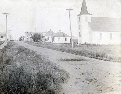 Street scene, Ronneby Minnesota, 1911
