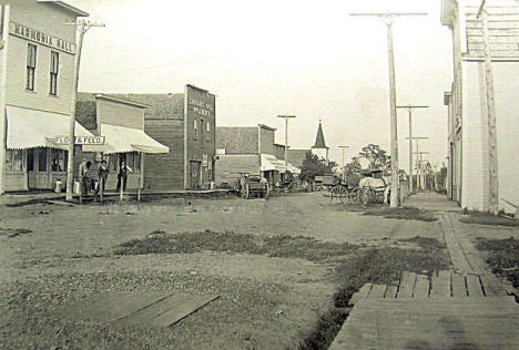 Main Street, Ronneby Minnesota, 1900's