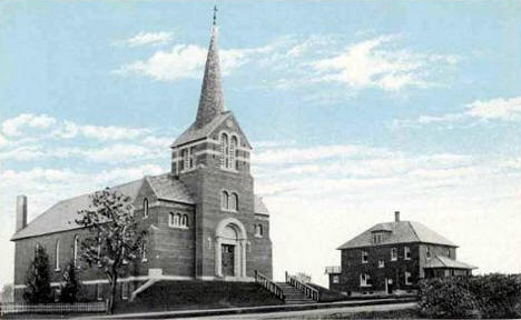 St. Agnes Church and Rectory, Roscoe Minnesota, 1910's?
