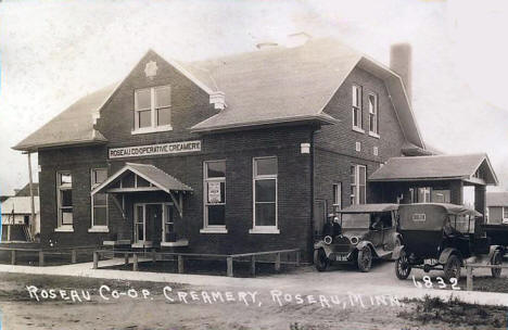 Roseau Coop Creamery, Roseau Minnesota, 1928