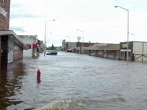 Downtown Roseau Minnesota, June 12, 2002, Morning